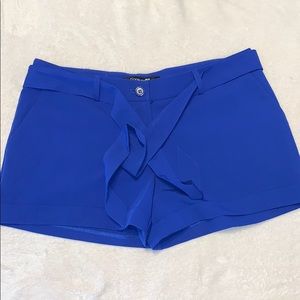 Blue formal shorts with bow